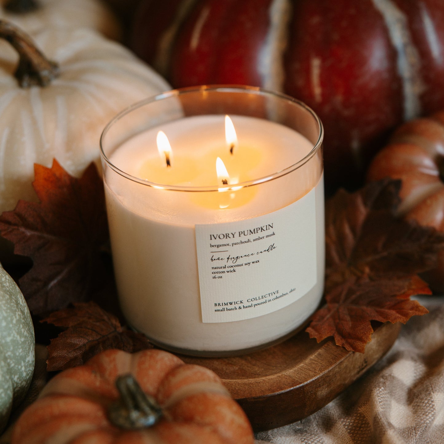 Ivory Pumpkin Candle