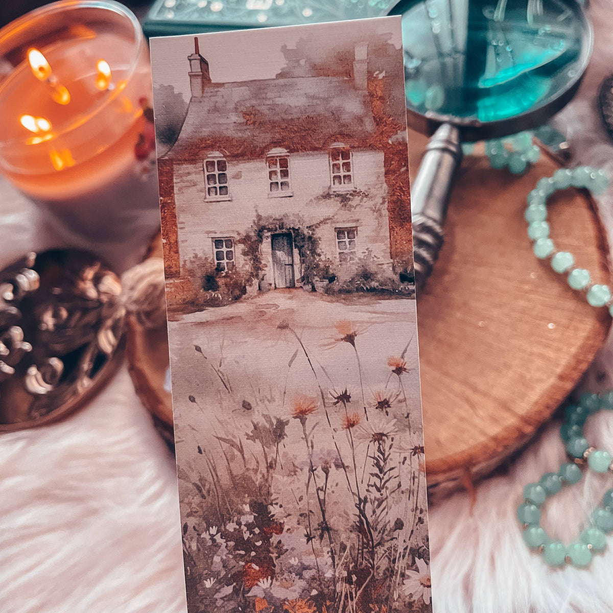 Summer Cottage in the Wildflowers Bookmark