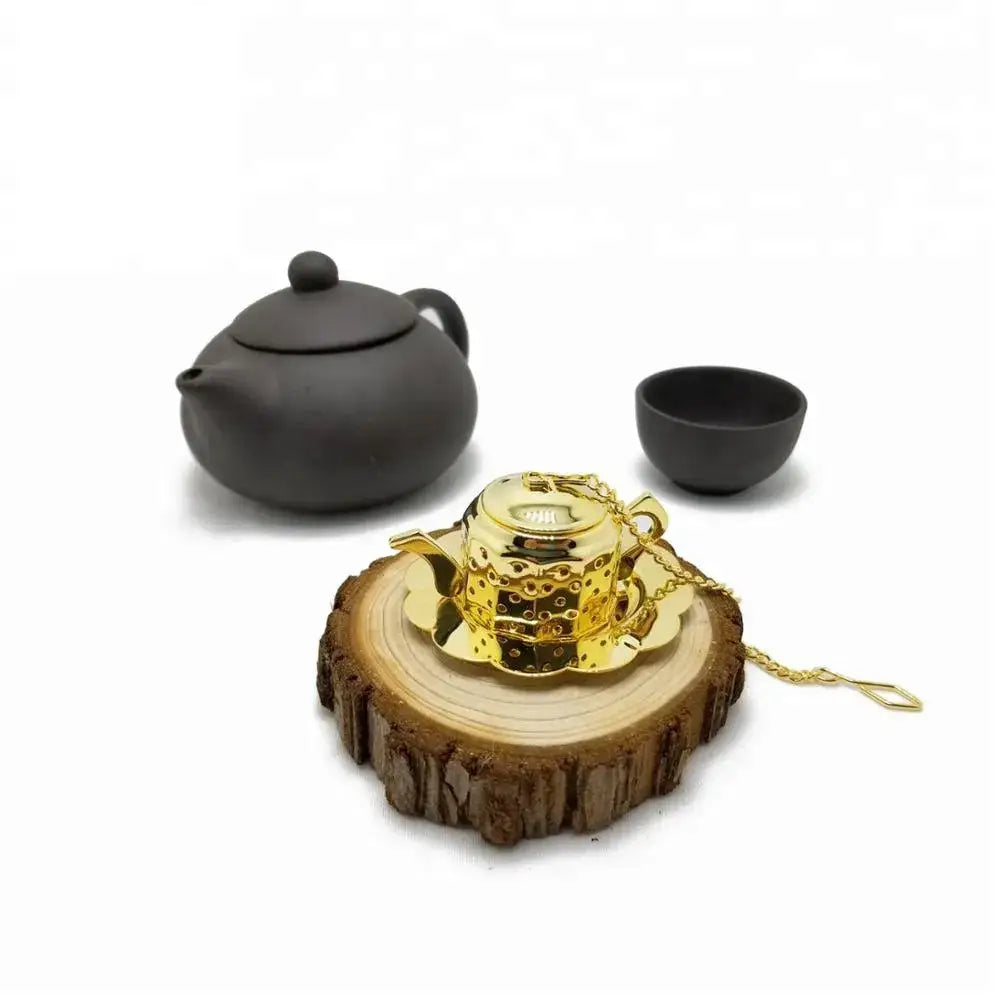 Stainless Steel Gold Color Teapot Infuser