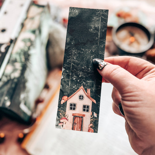Mushroom Cottage with Snails Bookmark