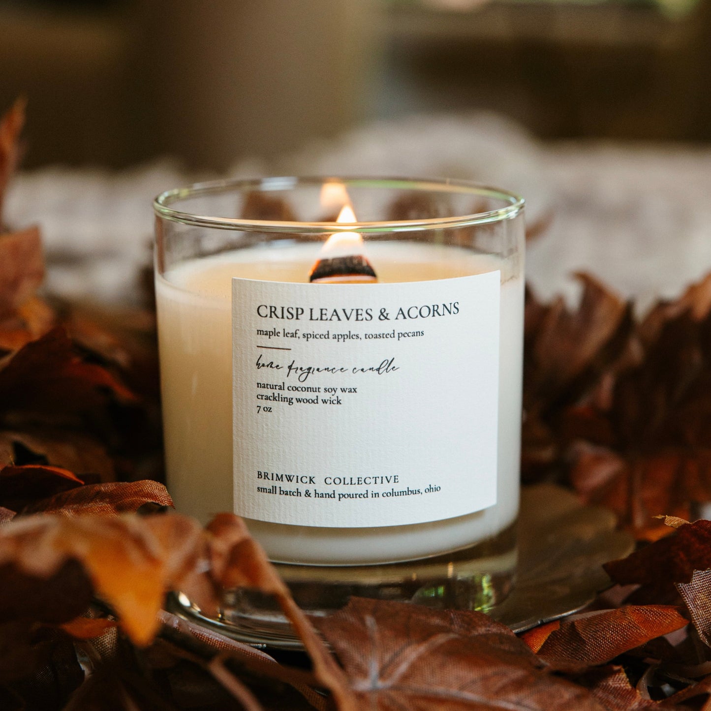 Crisp Leaves & Acorns Candle