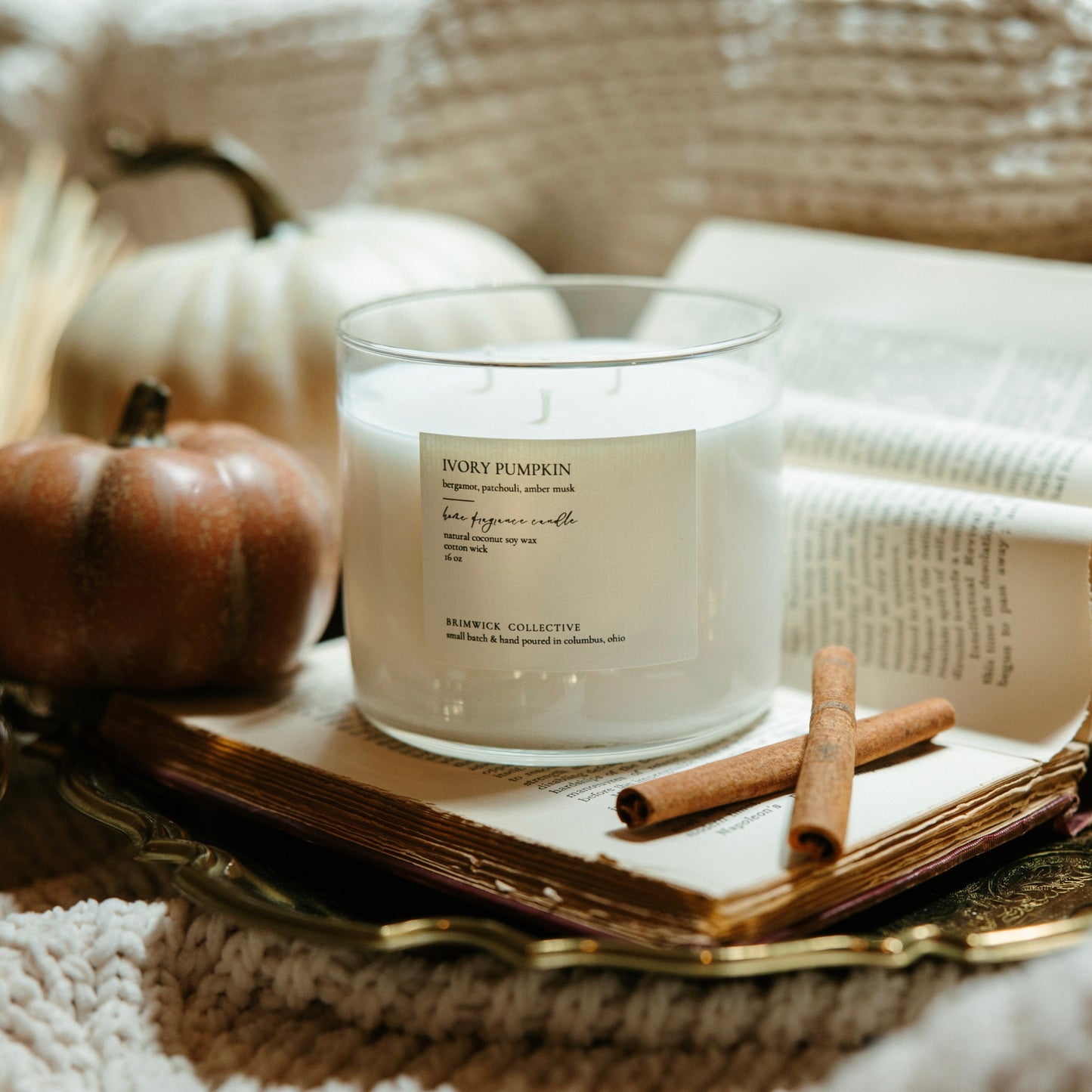 Ivory Pumpkin Candle