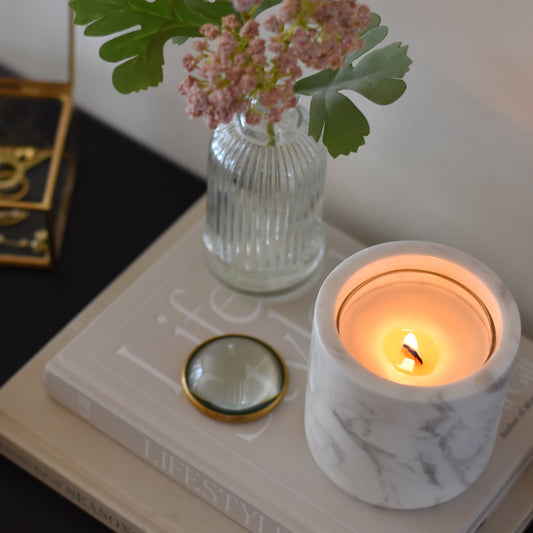Marble Holder & Candle Insert