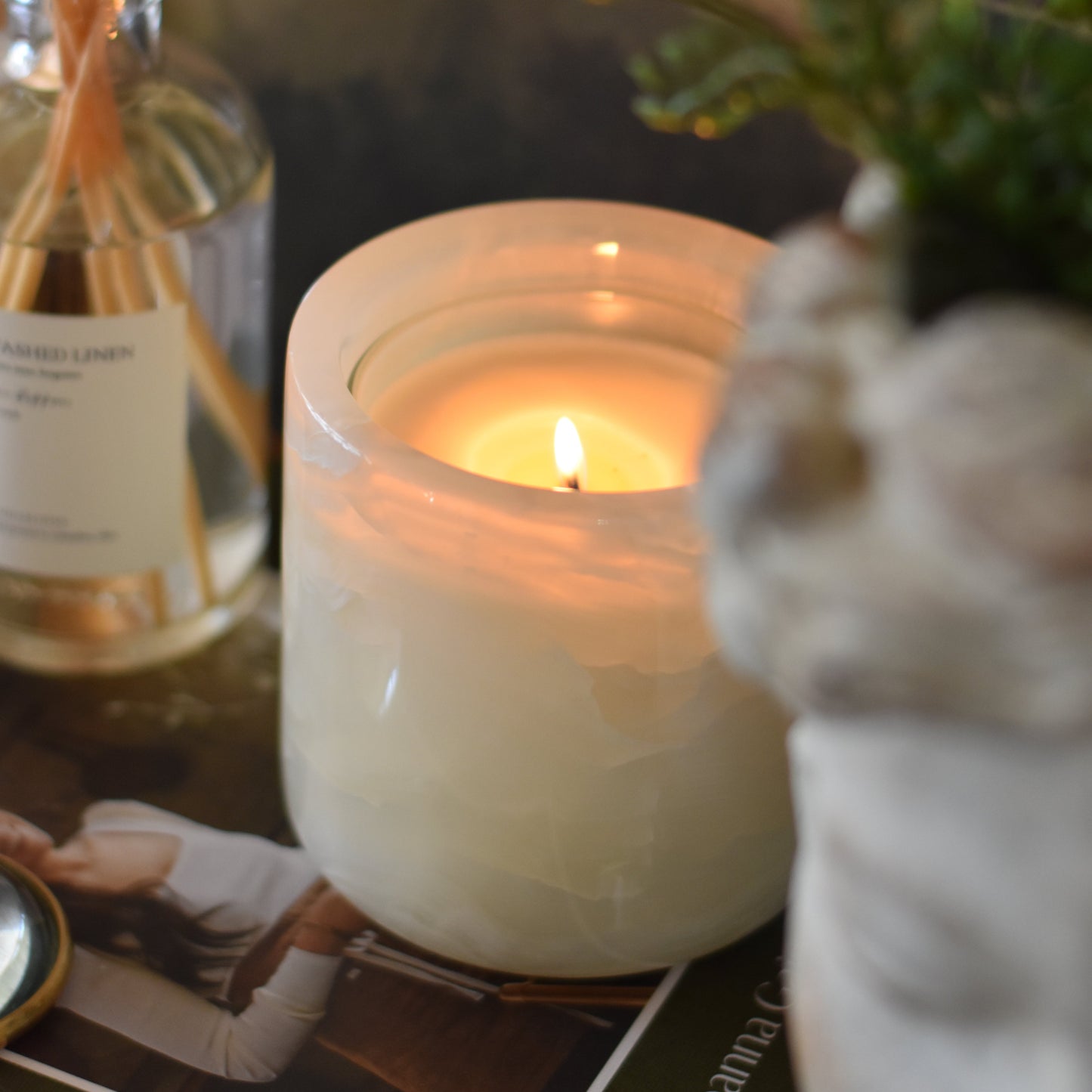 Onyx Holder & Candle Insert