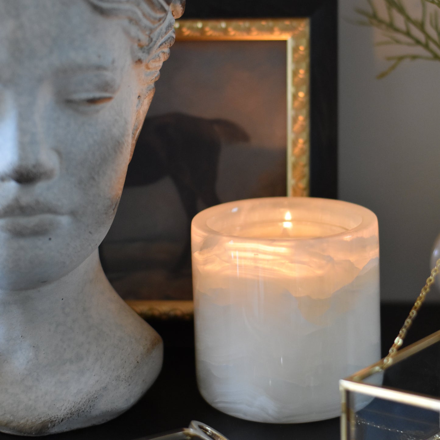 Onyx Holder & Candle Insert