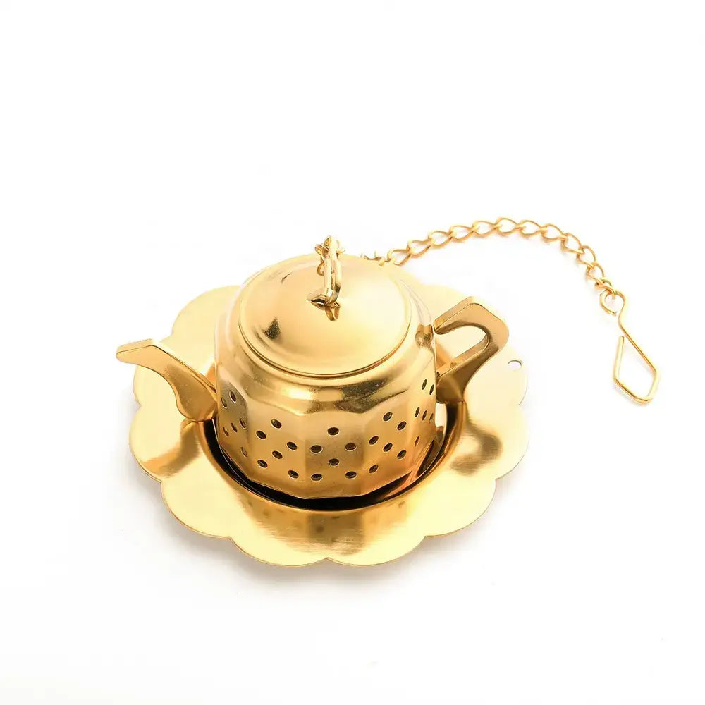 Stainless Steel Gold Color Teapot Infuser